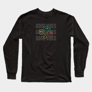 Black Minimalist Typography Long Sleeve T-Shirt